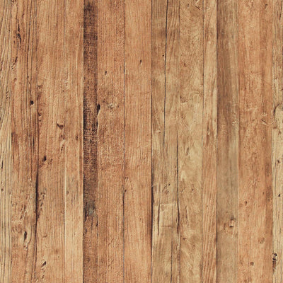 Beach Wood Wallpaper - Amber Brown