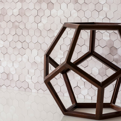 Hexagon Wallpaper - Blush