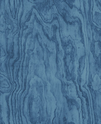 Bentham Blue Plywood Wallpaper