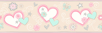 Heart Felt Doodle Beige Border