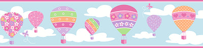 Balloons Blue Border