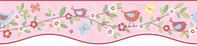 Bird House Village Pink Border