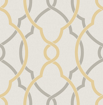 Sausalito Yellow Lattice Wallpaper