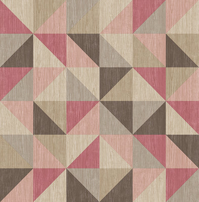 Puzzle Pink Geometric Wallpaper