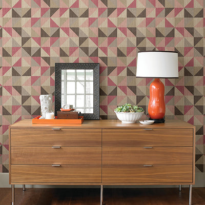 Puzzle Pink Geometric Wallpaper