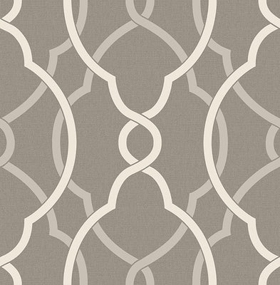 Sausalito Grey Lattice Wallpaper