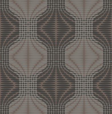 Optic Brown Geometric Wallpaper