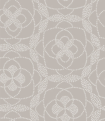 Cosmos Light Grey Dot Wallpaper