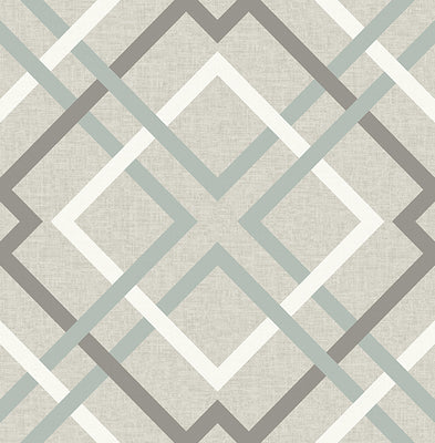 Saltire Taupe Plaid Wallpaper