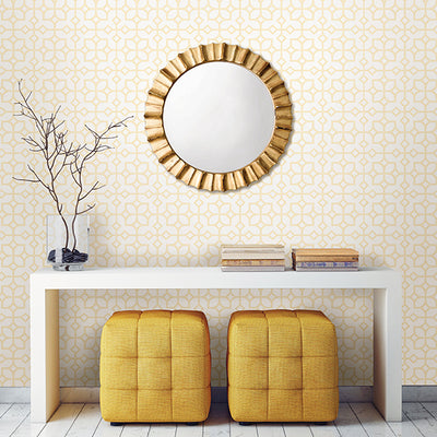 Maze Yellow Tile Wallpaper