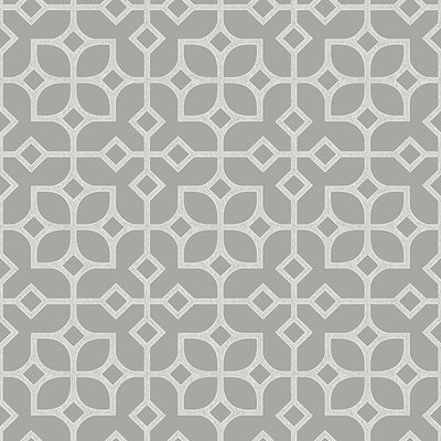 Maze Light Grey Tile Wallpaper