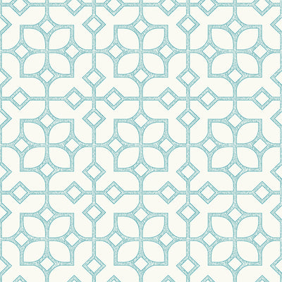 Maze Turquoise Tile Wallpaper