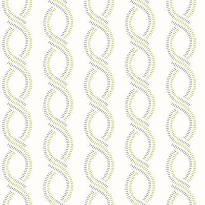 Helix Green Stripe Wallpaper