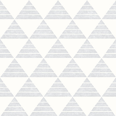 Summit Light Grey Triangle Wallpaper