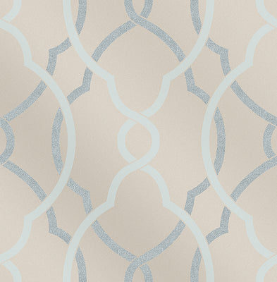 Sausalito Light Blue Lattice Wallpaper