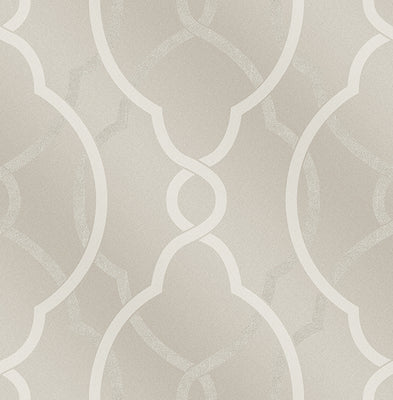 Sausalito Champagne Lattice Wallpaper