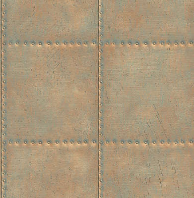 Sheet Metal Turquoise Rivets Wallpaper