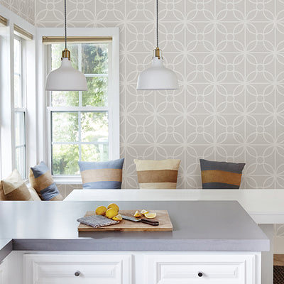 Savvy Neutral Geometric Wallpaper