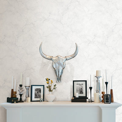 Innuendo White Marble Wallpaper