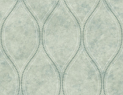 Eira Seafoam Marble Ogee Wallpaper