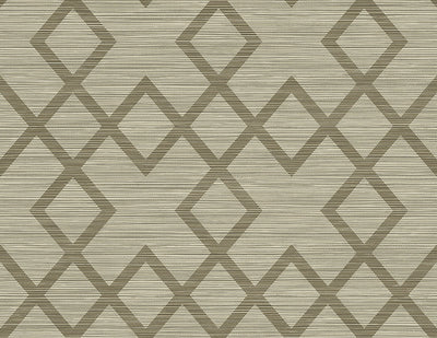 Vana Brown Woven Diamond Wallpaper