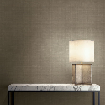 Alix Dark Brown Twill Wallpaper