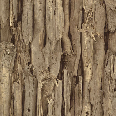 Olympic Brown Driftwood Wallpaper