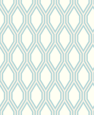 Honeycomb Light Blue Geometric Wallpaper