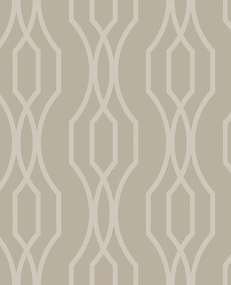 Coventry Taupe Trellis Wallpaper