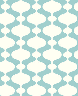 Ashbury Turquoise Retro Wallpaper