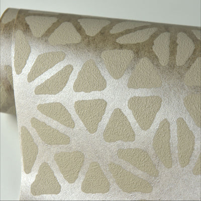 Prism Taupe Geometric Wallpaper