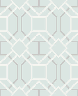 Dauphin Light Blue Lattice Wallpaper