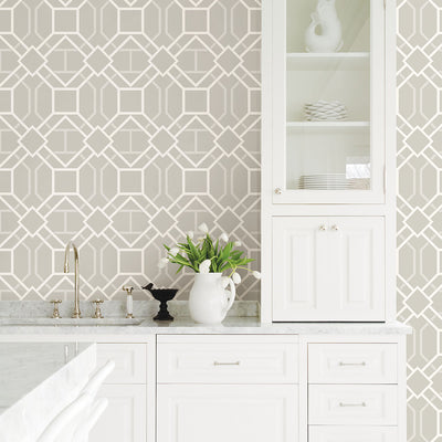 Dauphin Bone Lattice Wallpaper