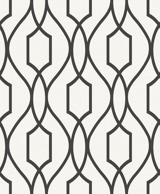 Evelyn Black Trellis Wallpaper