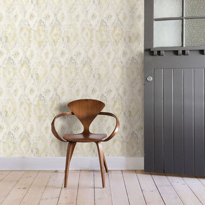 Gilboa Yellow Ikat Wallpaper