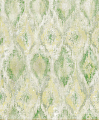 Gilboa Green Ikat Wallpaper