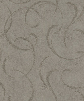 Lysander Taupe Scrolls Wallpaper