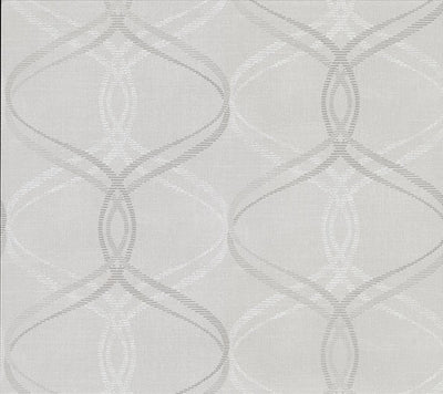 Fleance Light Grey Ogee Wallpaper