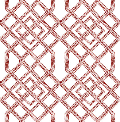 Traverse Red Trellis Wallpaper