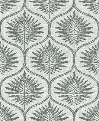 Laurel Grey Ogee Wallpaper