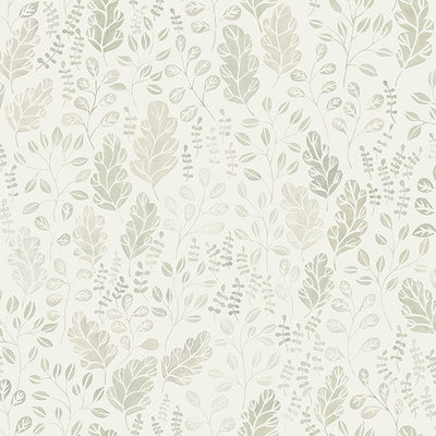 Isha Beige Leaf Wallpaper