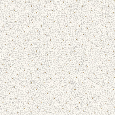 Lark White Botanical Wallpaper