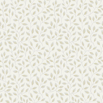 Posey White Vines Wallpaper