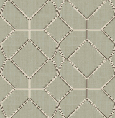 Washington Square Sage Trellis Wallpaper