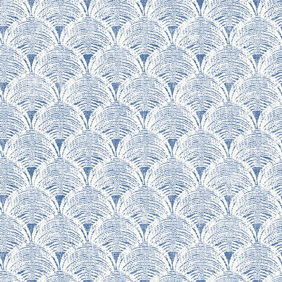 Santiago Blue Scalloped Wallpaper