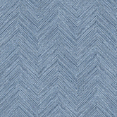 Caladesi Blue Faux Linen Wallpaper