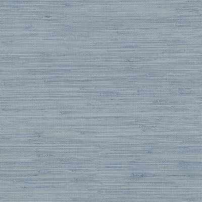 Waverly Blue Faux Grasscloth Wallpaper