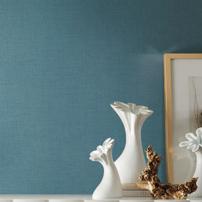 Gesso Weave Wallpaper - Teal