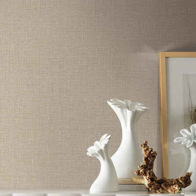 Gesso Weave Wallpaper - Beige