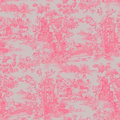 Peacock Toile Wallpaper - Napery